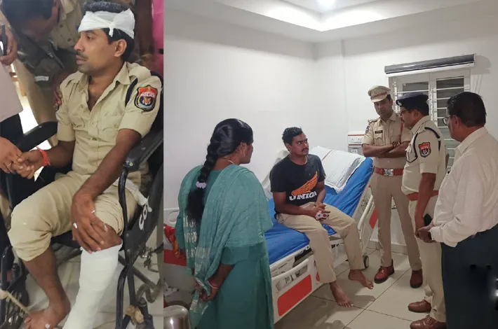 బందోబస్తు విధుల్లో పోలీస్ సిబ్బందికి రోడ్డు ప్రమాదం