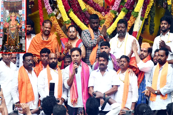 గణపతి సేవలో కేటీఆర్