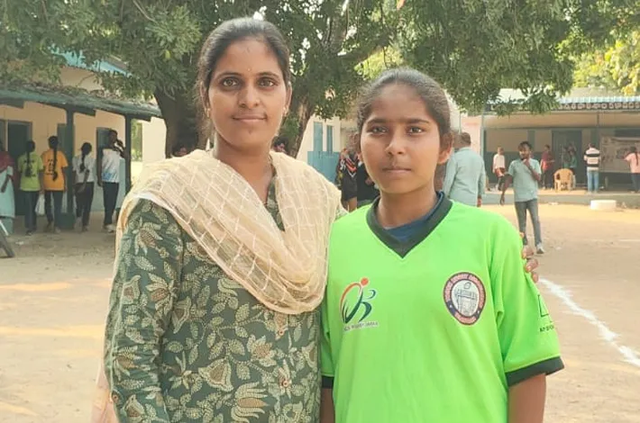 రబ్బి గేమ్ లో నాగిరెడ్డిపేట్ కేజీబీవీ విద్యార్థి ఎంపిక