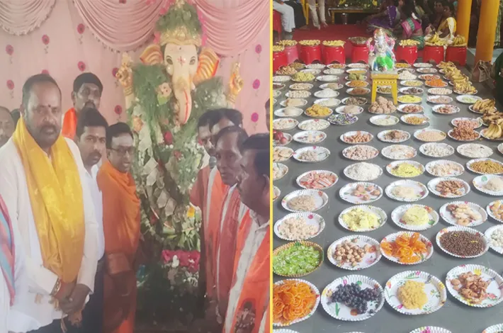 సుల్తానాబాద్‌లో గణేశుడికి మహా నైవేద్యం