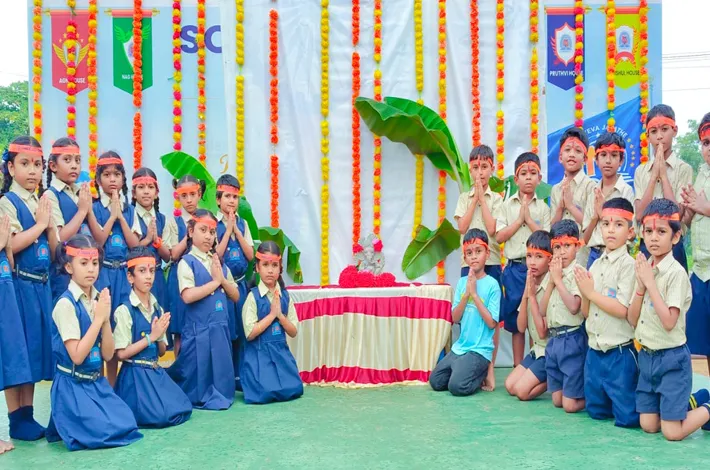 నారాయణ స్కూల్‎లో ఘనంగా వినాయక చవితి వేడుకలు