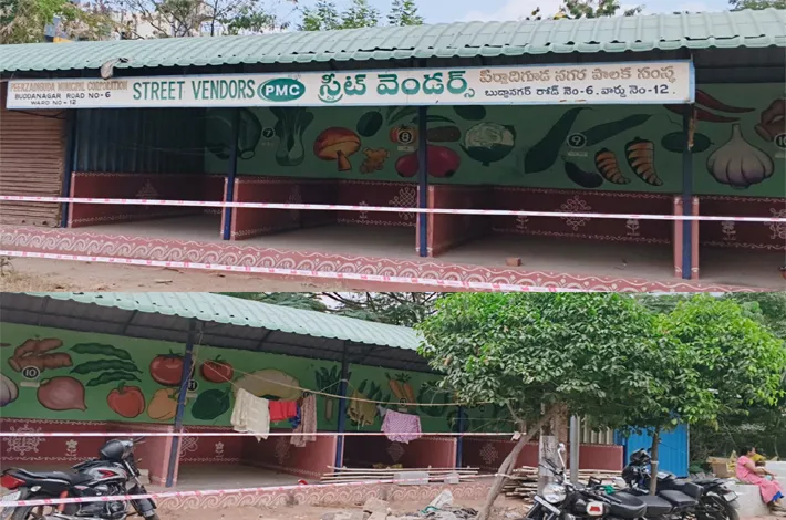బుద్ధనగర్‌లో నిరుపయోగంగా ‘స్ట్రీట్ వెండర్స్'