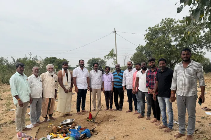 అయ్యప్ప స్వామి దేవాలయ నిర్మాణానికి భూమి పూజ