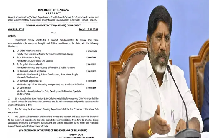 ఎల్ నినోపై క్యాబినెట్ సబ్ కమిటీ
