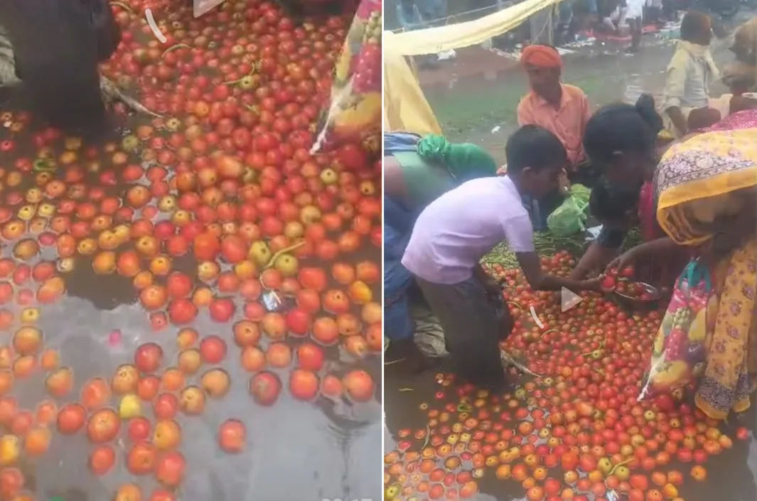 భారీ వర్షంతో అంగడి ఆగం ఆగం.!