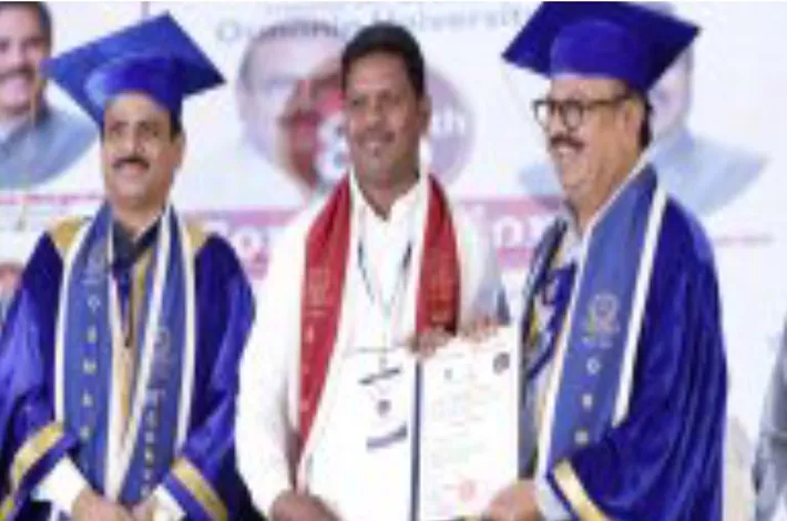 బూడిద చంద్రగిరికి ఓయూ డాక్టరేట్