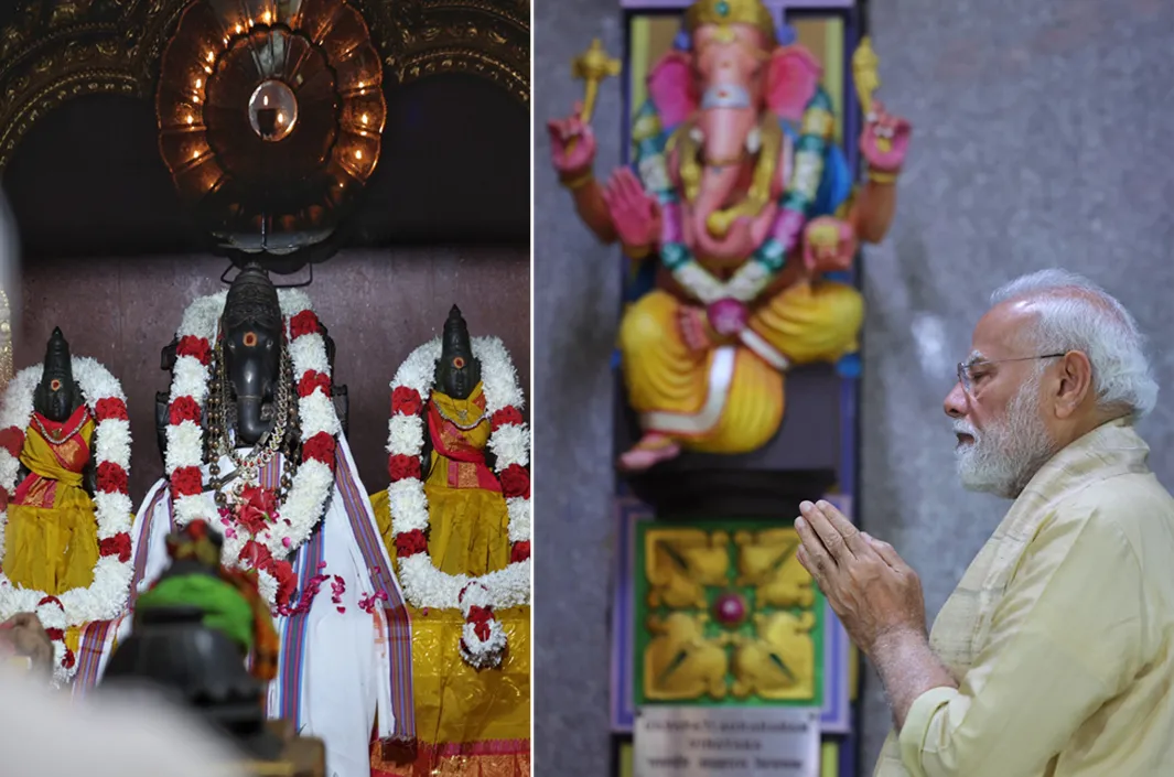 వినాయకుడి సన్నిధిలో మోదీ