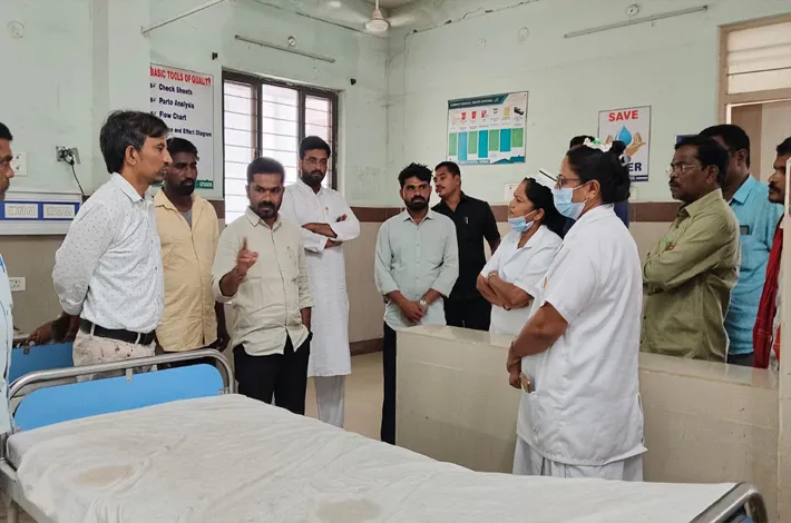 ఉట్నూర్ ప్రభుత్వ ఆస్పత్రిలో ఆకస్మికంగా తనిఖీ