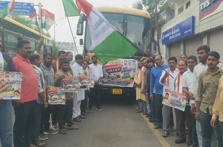ఓటు హక్కు పరిరక్షణ కోసం ఢిల్లీకి కాంగ్రెస్ బస్సు యాత్ర