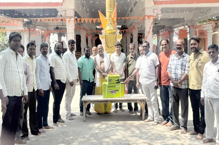 గీత మందిర్ ఆలయానికి పవర్ ఇన్వర్టర్ అందించిన జన చైతన్య సేవా సమితి
