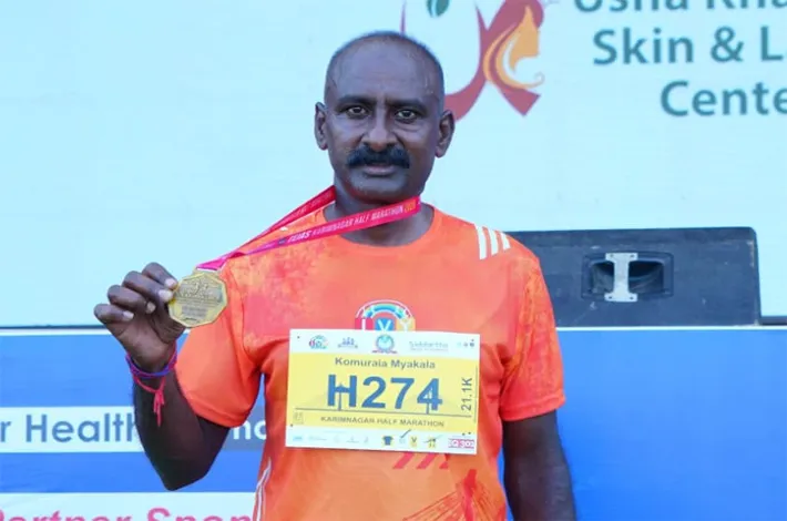 మూడుసార్లు మారథాన్ మెడల్