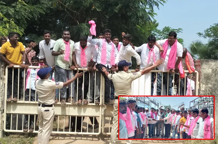 పవర్ కట్‌పై.. పవర్‌ఫుల్ నిరసన..