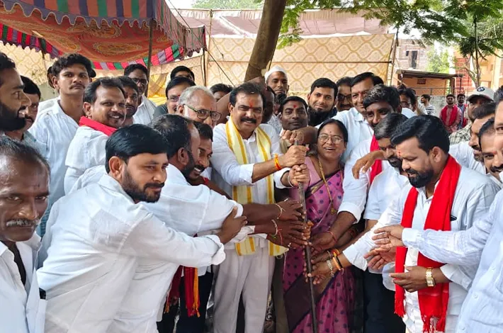 గ్రామ పంచాయతీ భవన నిర్మాణానికి ఎమ్మెల్యే భూమిపూజ