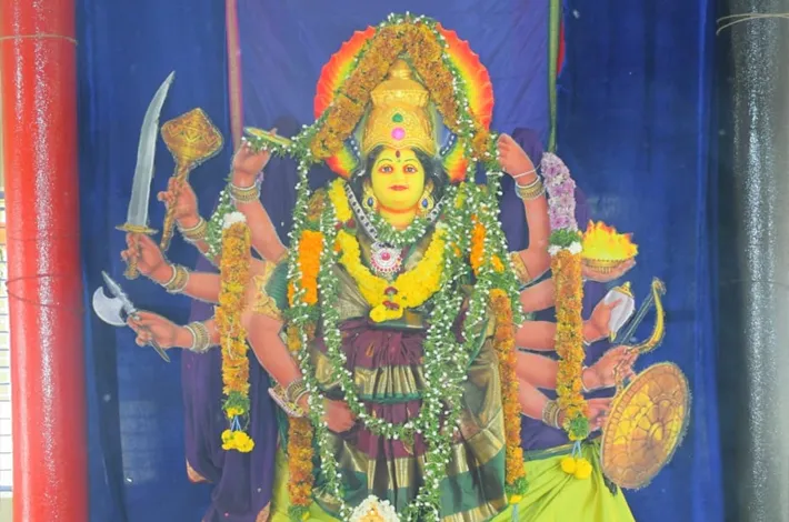 మహా చండి అలంకారంలో దుర్గాదేవి