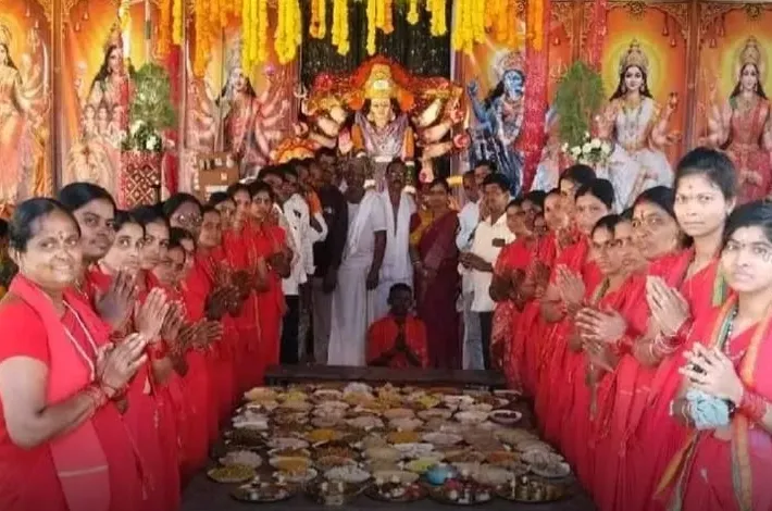 అమ్మవారికి 108 రకాల నైవేద్యం 