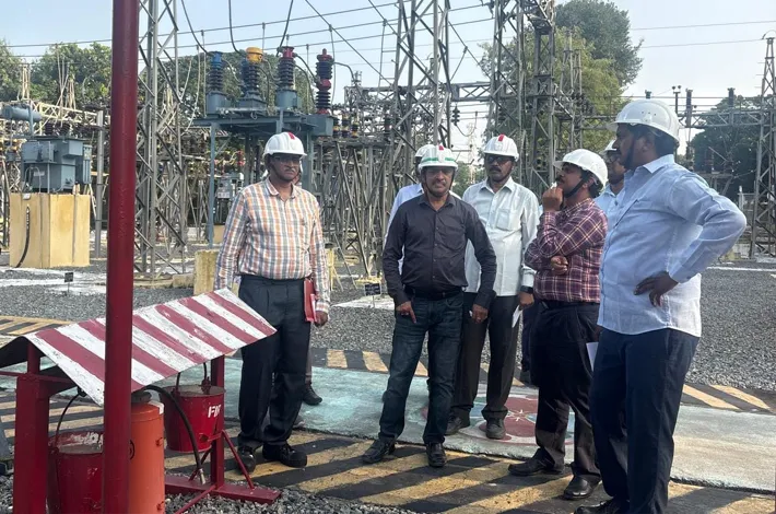 విద్యుత్ భద్రతా తనిఖీ లో సింగరేణి అధికారులు....