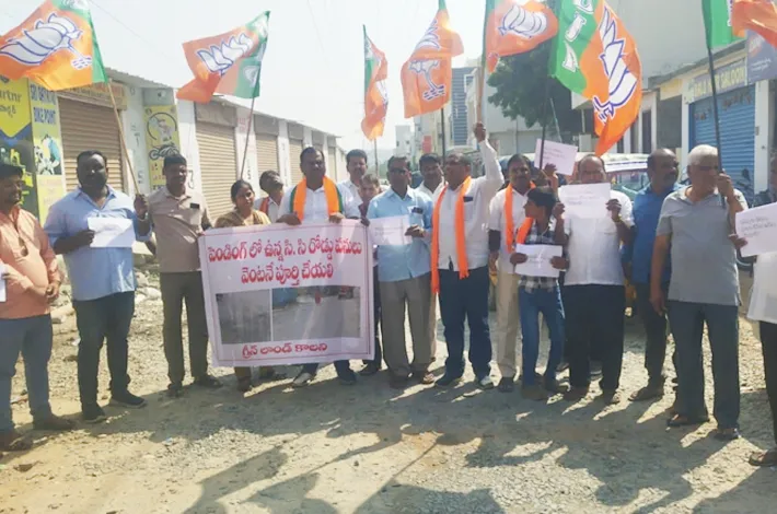 సీసీ రోడ్డు పనులను పూర్తి చేయాలి