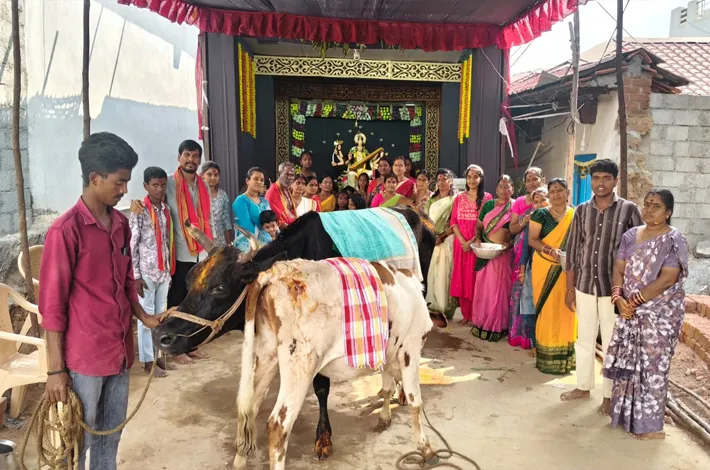 జగదంబ సేవాసమితి ఆధ్వర్యంలో గోపూజ