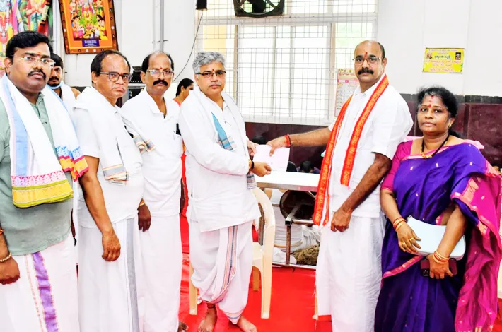 దేవాలయ అభివృద్ధికి 12.41 లక్షలు..